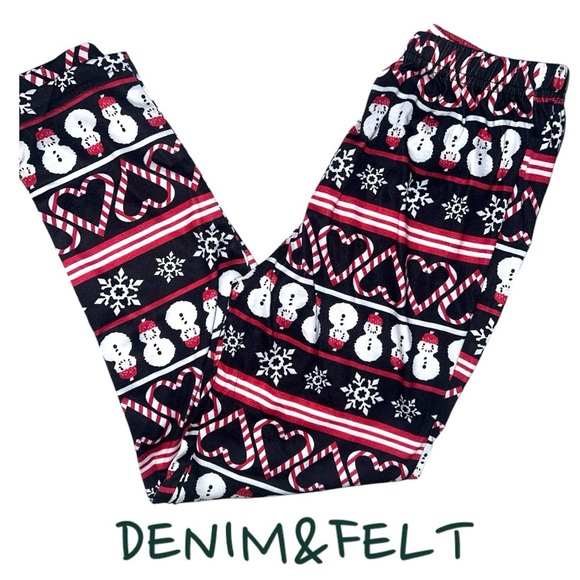 Ekouaer Kids Christmas Snowman/Candycane Pajama Set | Long Sleeve Top & Pants ☃️ - Picture 4 of 5